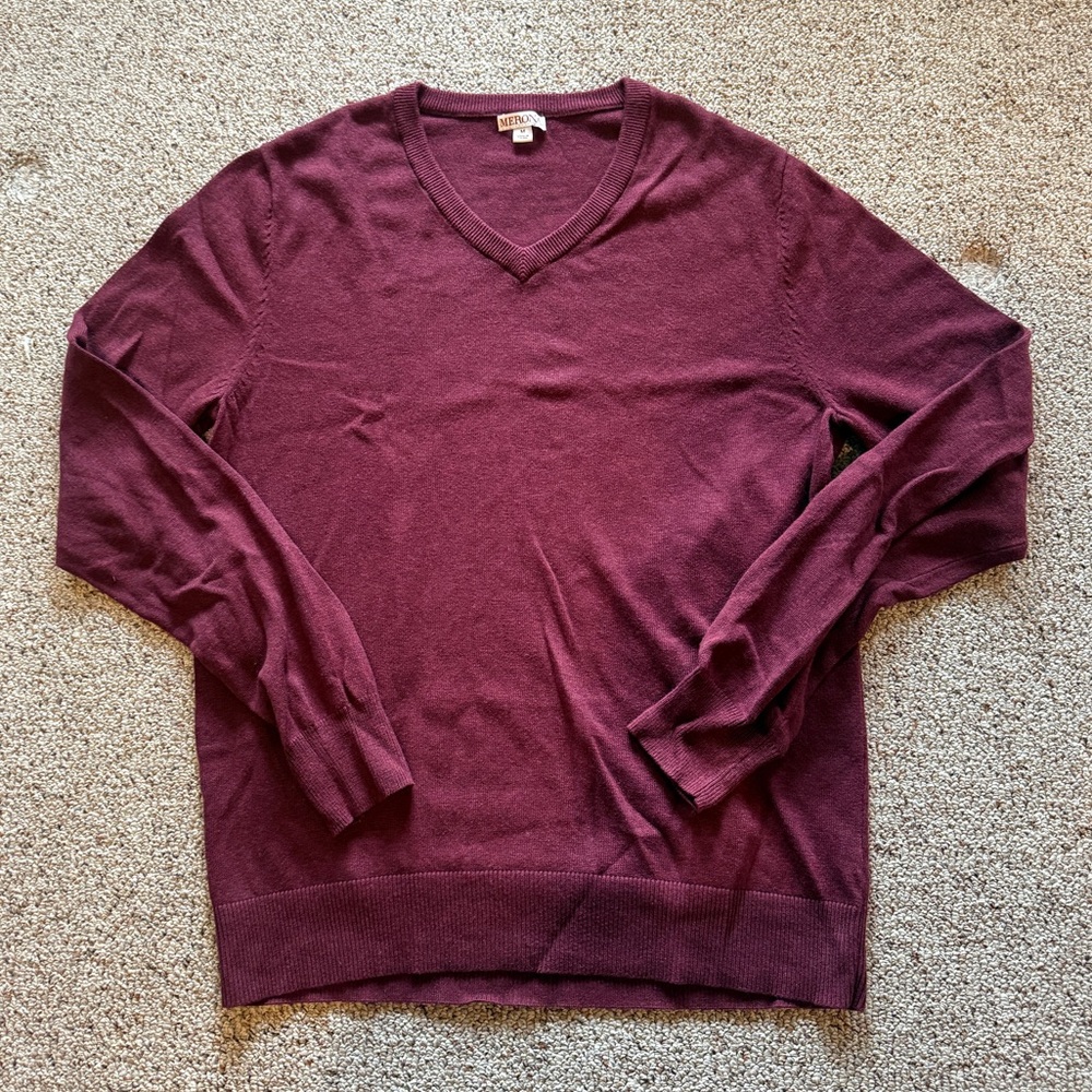 Burgundy Merona V-neck sweater